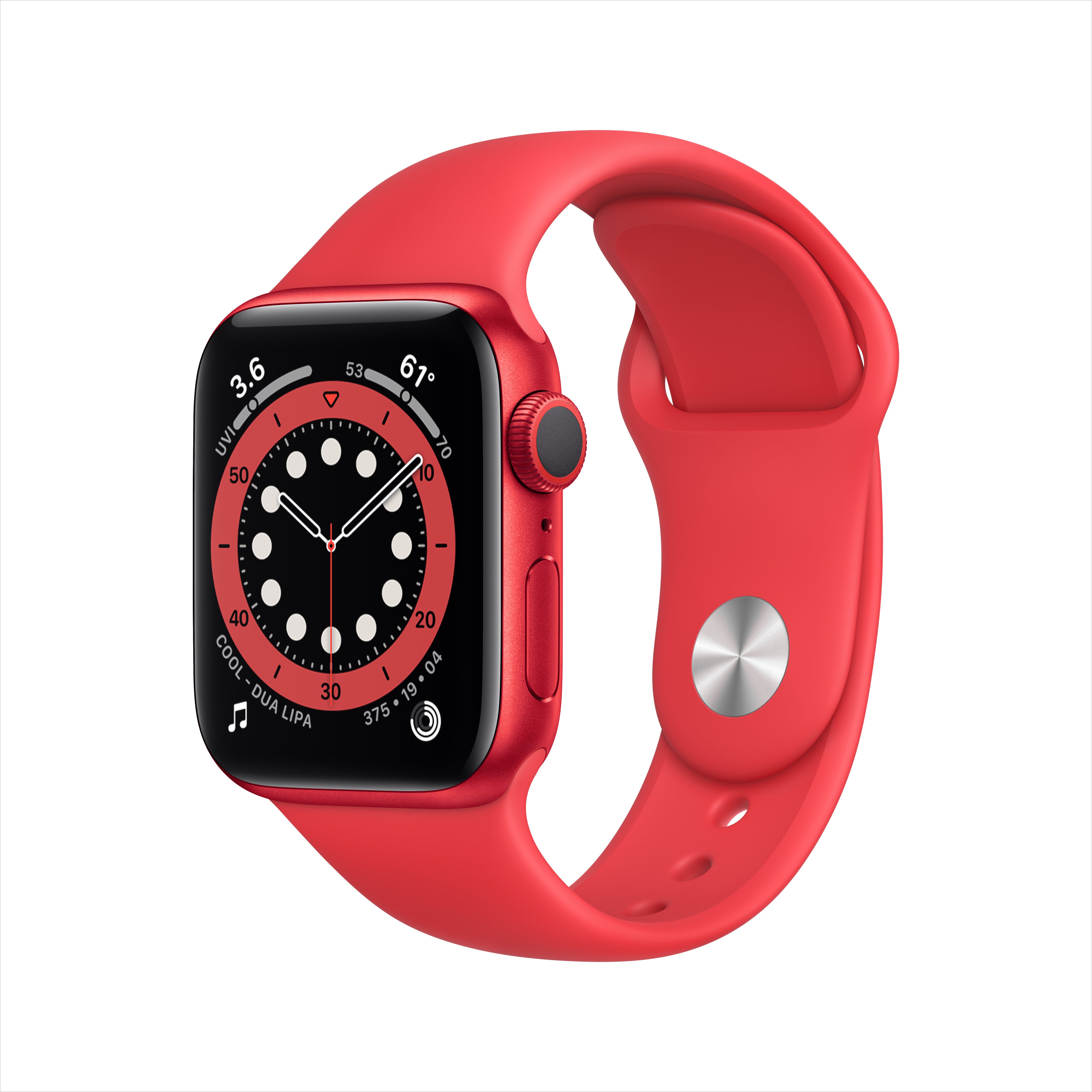 New Apple Watch Series 6 (GPS, 40mm) - (Product) RED - Aluminum Case with (Product) RED - Sport Band (6787594125495)